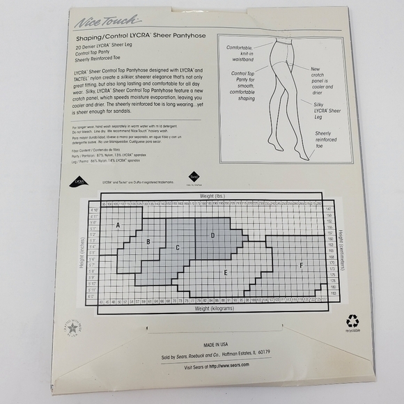 NOS VINTAGE PANTYHOSE NYLONS HOSIERY ISOTONER & SEARS NICE TOUCH WOMEN LOT OF 2 - Picture 10 of 12